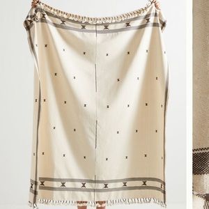 Anthropologie Embroidered Jodi Throw Blanket 60x50